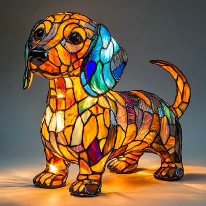 Luminária Artesanal – Radiância Dachshund (Salsicha) Dog